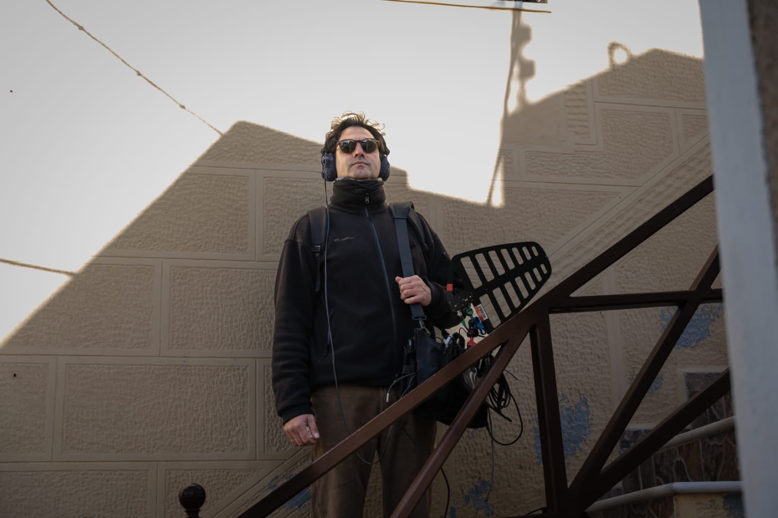 Yannis Antipas recording production sound on location